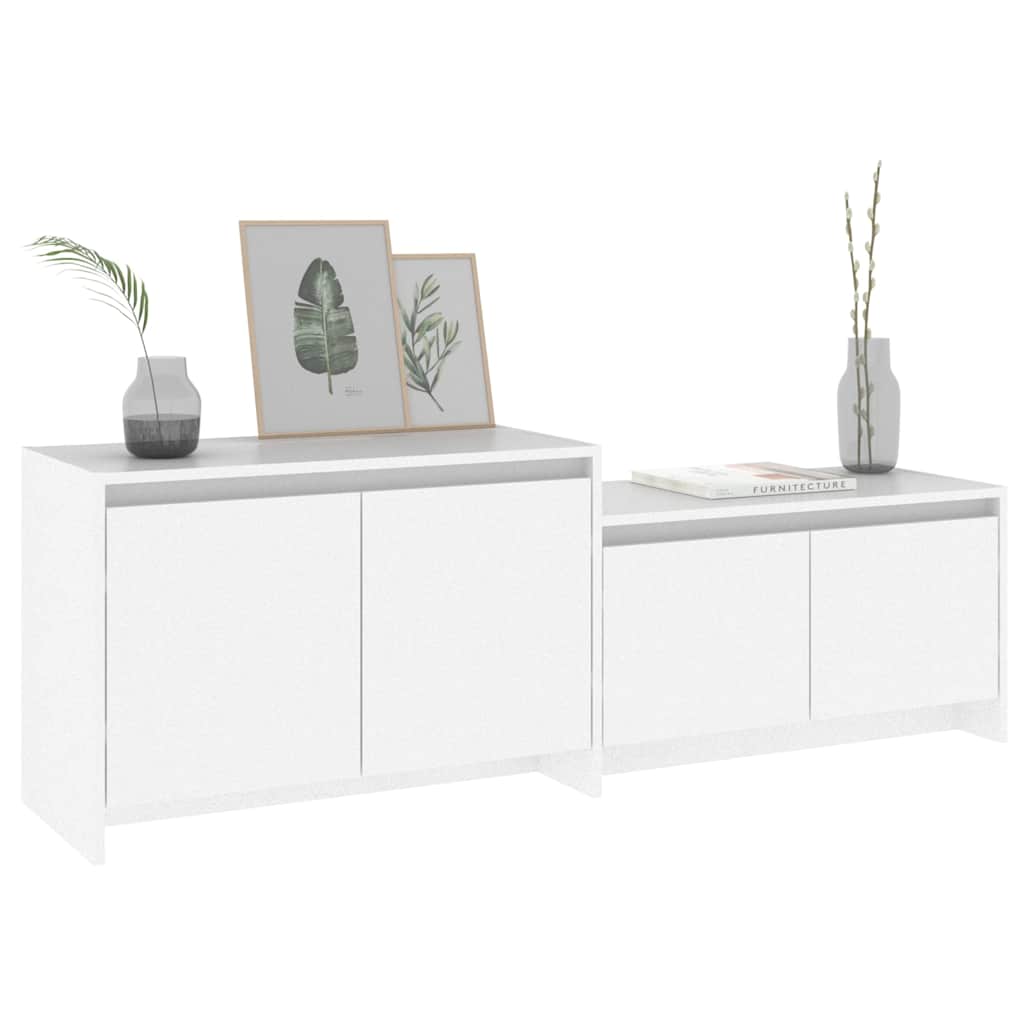 809809 vidaXL TV Cabinet White 146,5x35x50 cm Engineered Wood