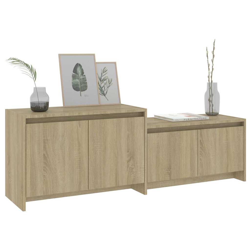 TV Cabinet Sonoma Oak 146,5x35x50 cm Engineered Wood