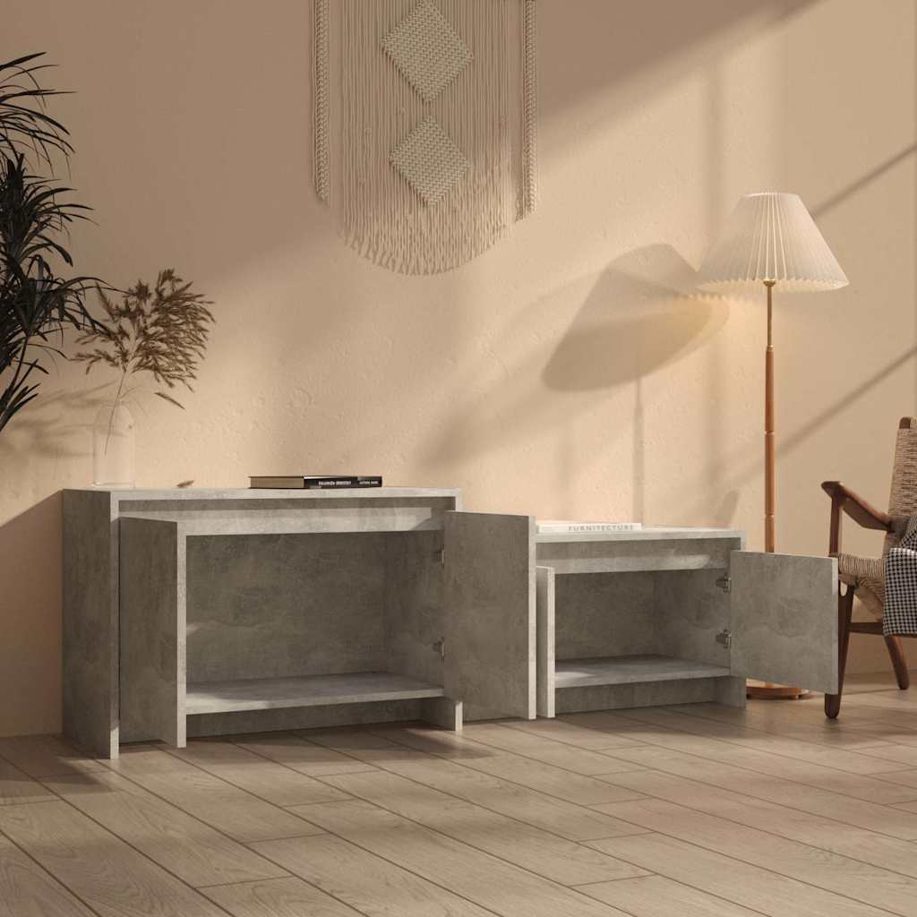 TV Cabinet Concrete Grey 146,5x35x50 cm Engineered Wood
