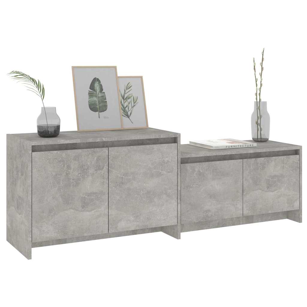 TV Cabinet Concrete Grey 146,5x35x50 cm Engineered Wood