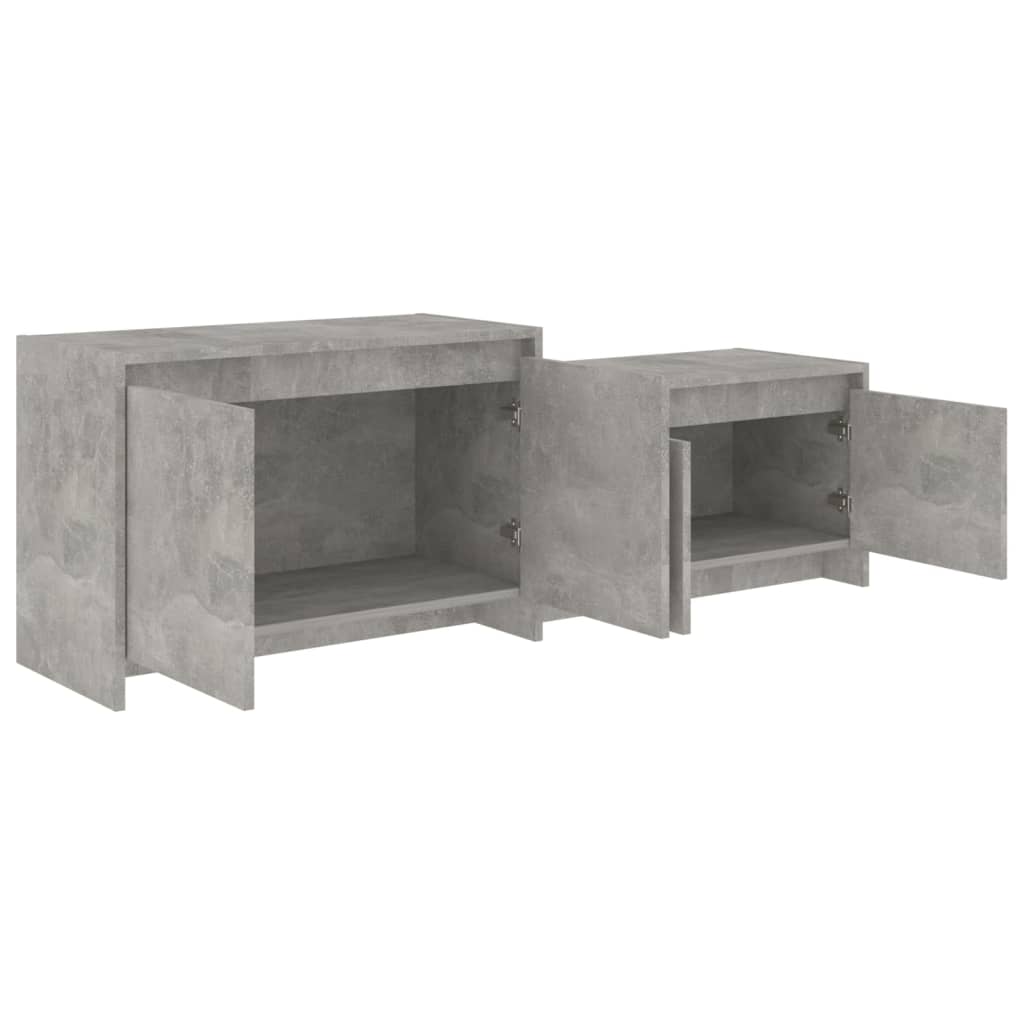 vidaXL TV Cabinet Concrete Grey 146.5x35x50 cm Engineered Wood