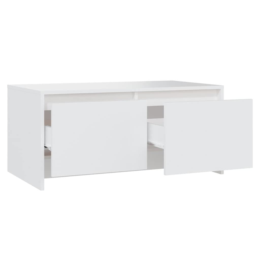 809818 vidaXL Coffee Table White 90x50x41,5 cm Engineered Wood