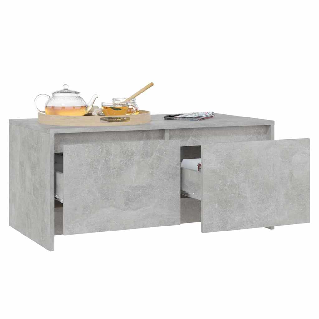 Coffee Table Concrete Grey 90x50x41,5 cm Engineered Wood