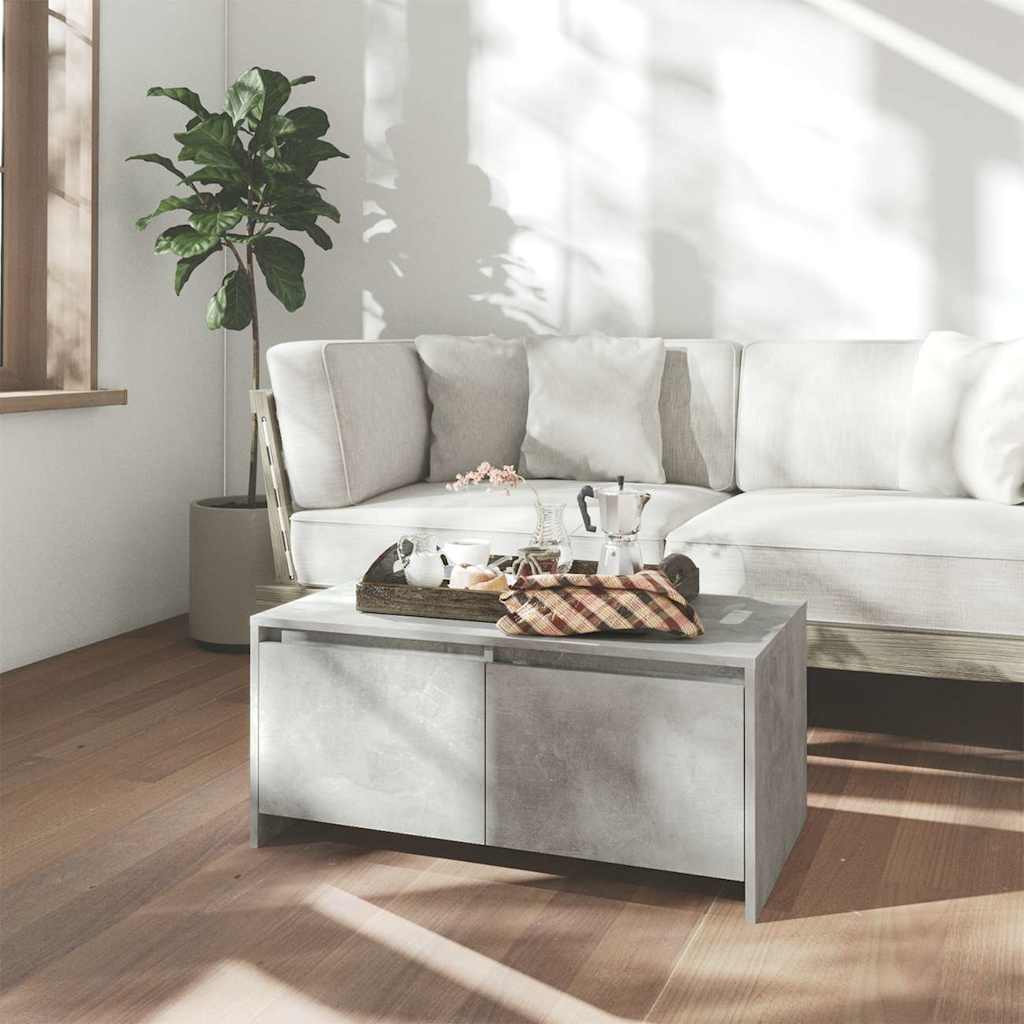 Coffee Table Concrete Grey 90x50x41,5 cm Engineered Wood