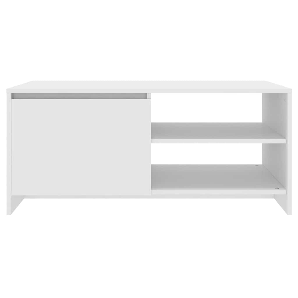 809827 vidaXL Coffee Table White 102x50x45 cm Engineered Wood