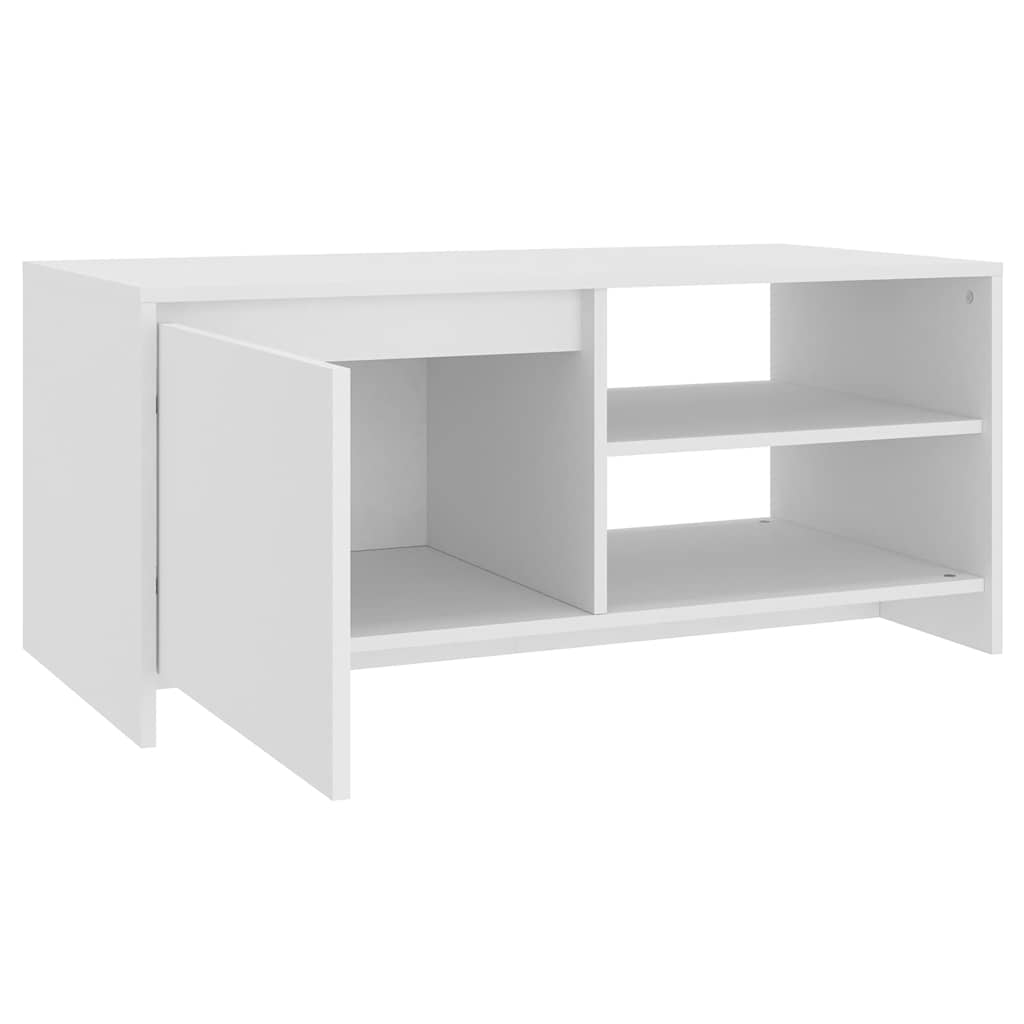 809827 vidaXL Coffee Table White 102x50x45 cm Engineered Wood