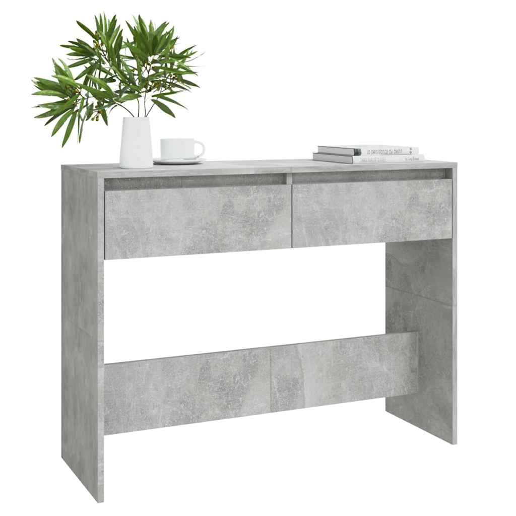 Console Table Concrete Grey 100x35x76,5 cm Engineered Wood