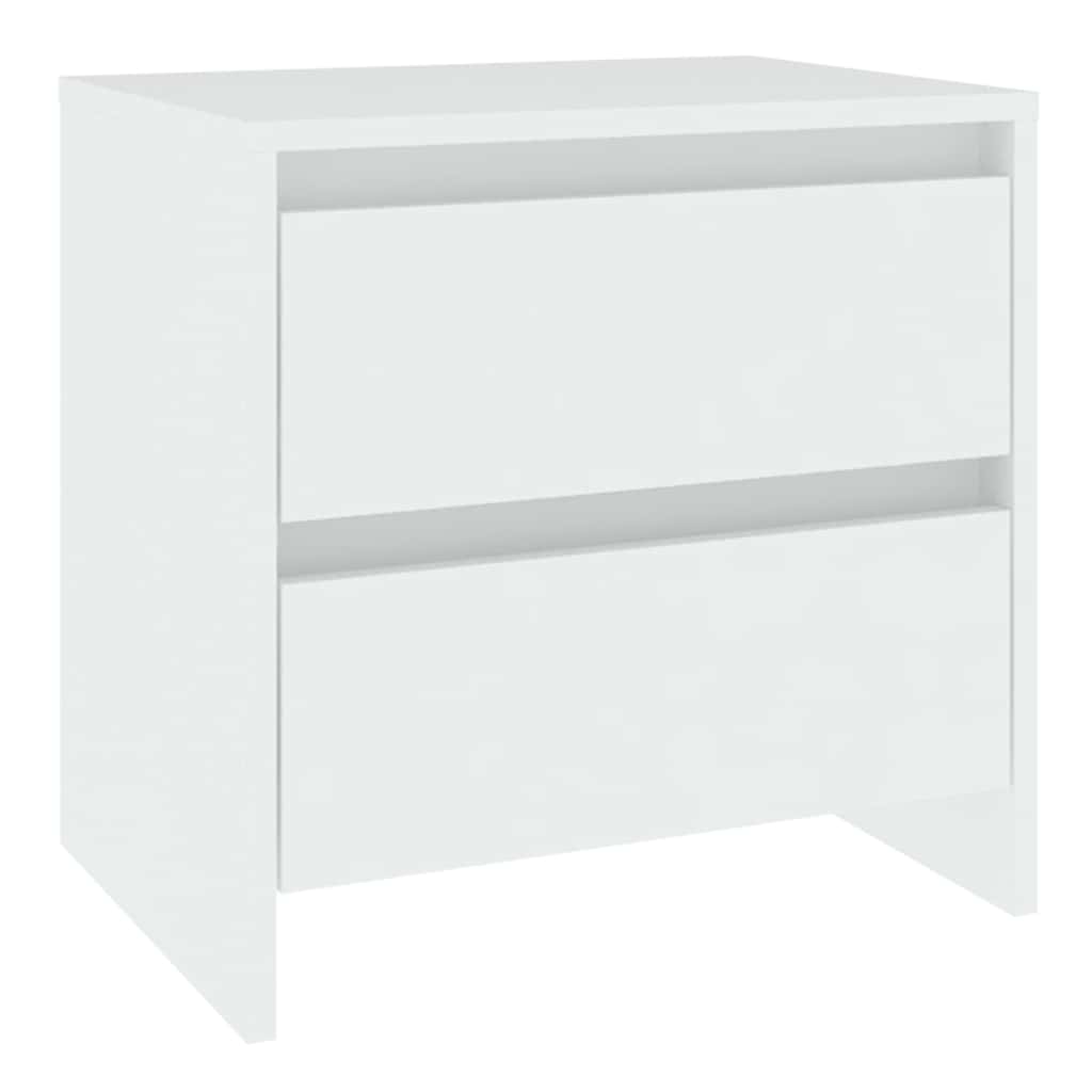 809845 vidaXL Bedside Cabinet White 45x34,5x44,5 cm Engineered Wood