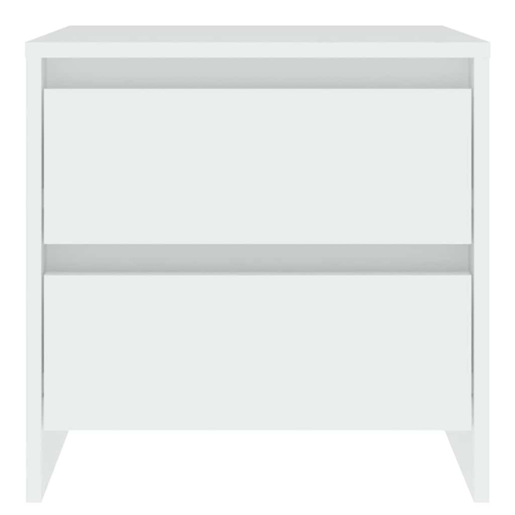 809845 vidaXL Bedside Cabinet White 45x34,5x44,5 cm Engineered Wood