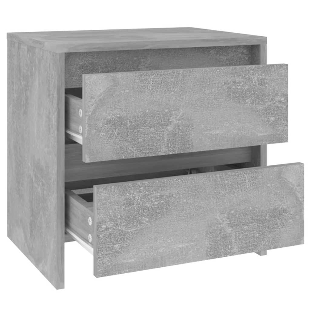 Bedside Cabinet Concrete Grey 45x34,5x44,5 cm Engineered Wood