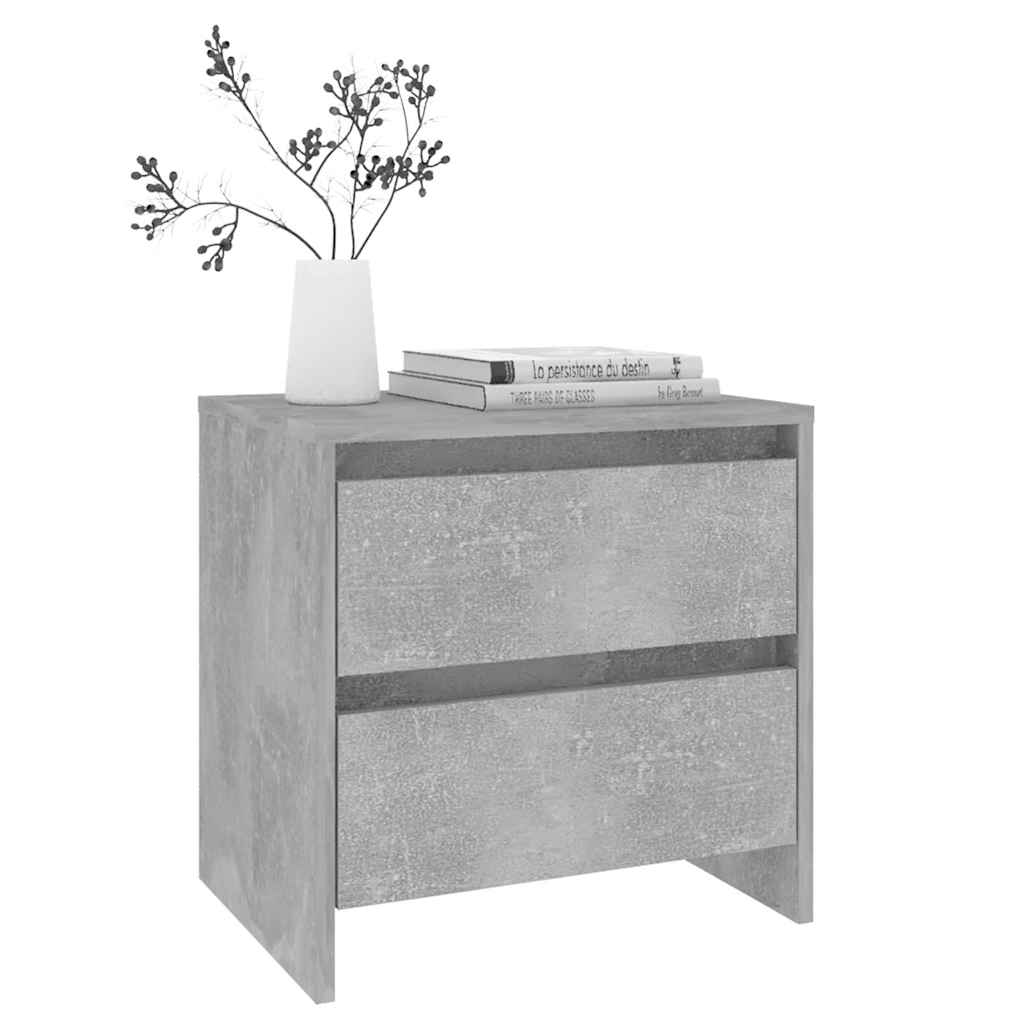 Bedside Cabinet Concrete Grey 45x34,5x44,5 cm Engineered Wood