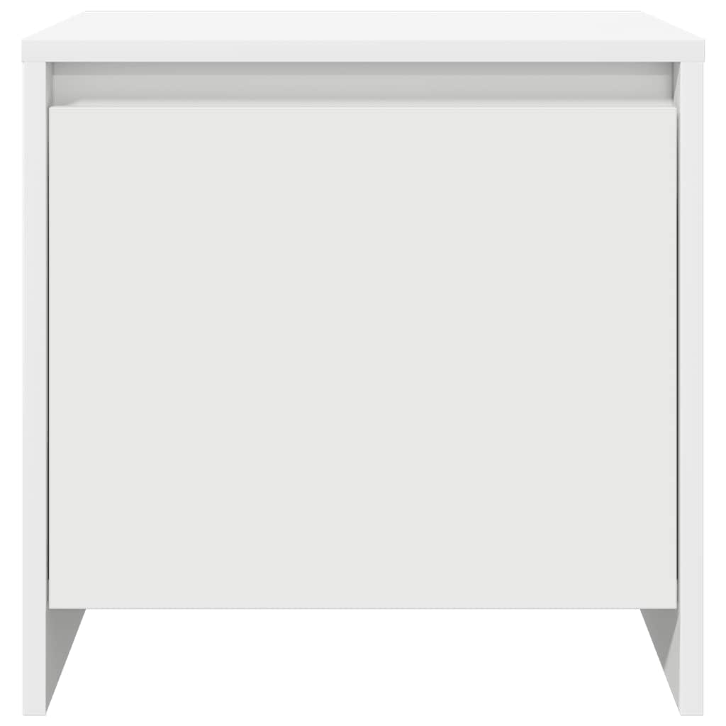 809863 vidaXL Bedside Cabinet White 45x34x44,5 cm Engineered Wood