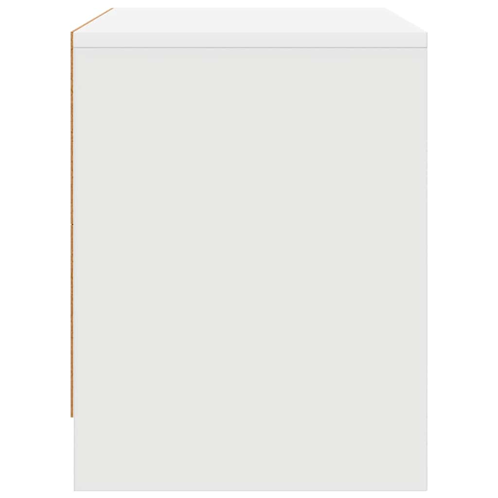 809863 vidaXL Bedside Cabinet White 45x34x44,5 cm Engineered Wood