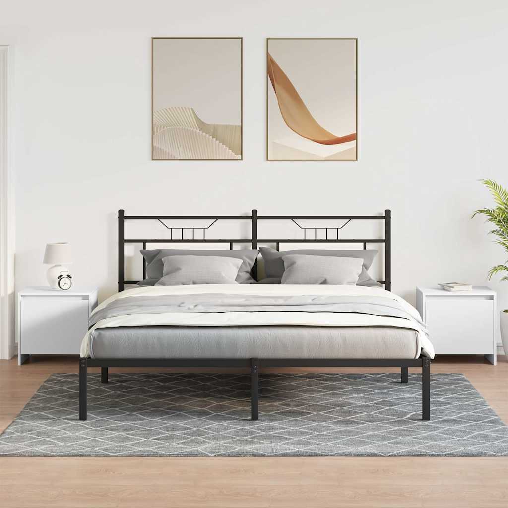 Bedside Cabinets 2 pcs White 45x34x44,5 cm Engineered Wood