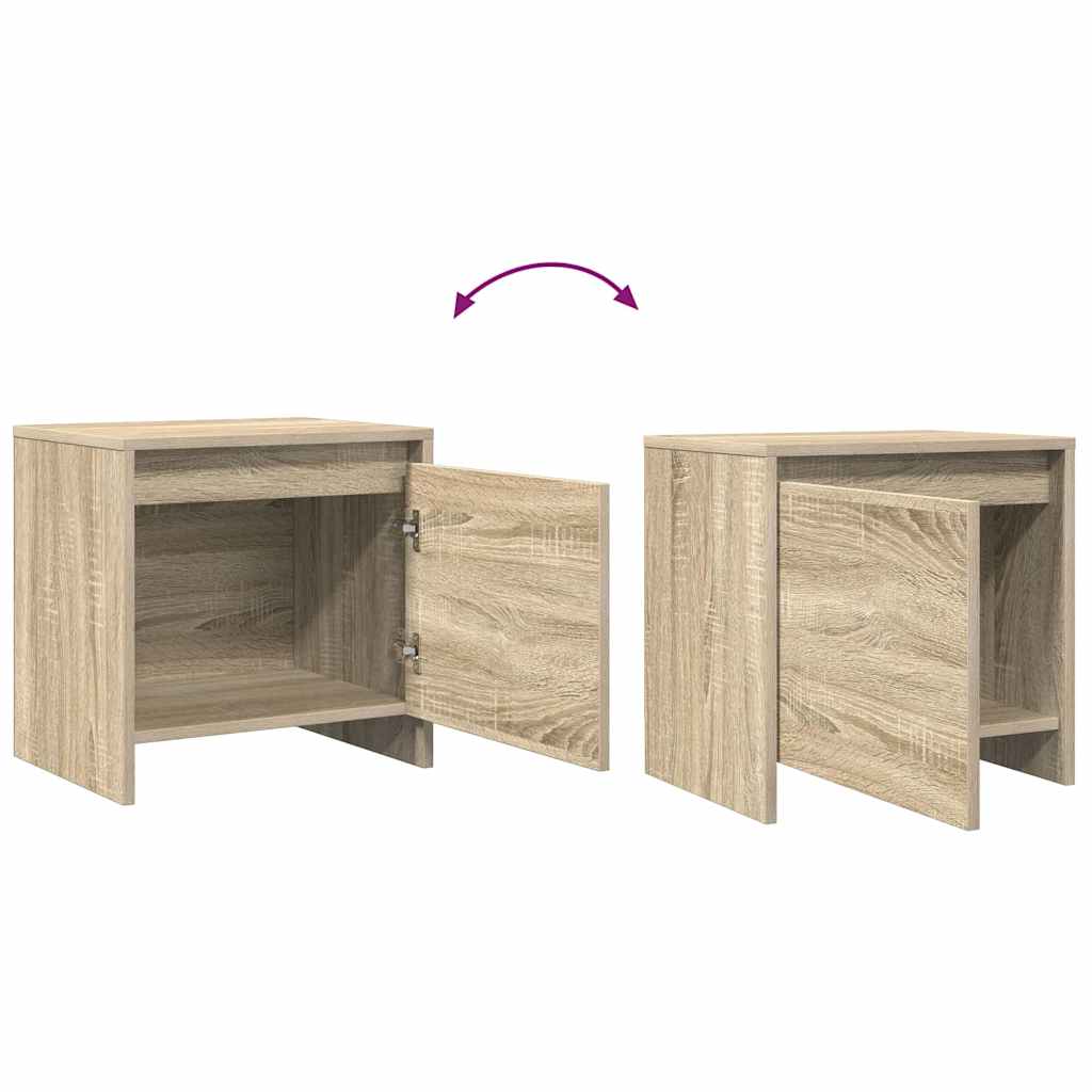 Bedside Cabinet Sonoma Oak 45x34x44.5 cm Engineered Wood