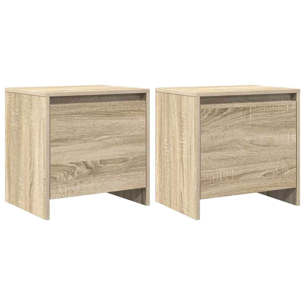 Bedside Cabinets 2 pcs Sonoma Oak 45x34x44,5 cm Engineered Wood