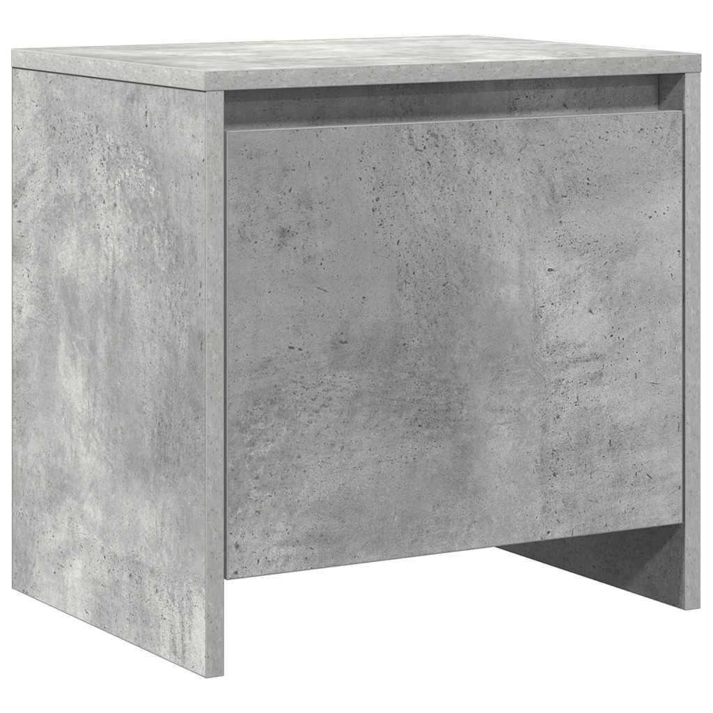Bedside Cabinet Concrete Grey 45x34x44.5 cm Engineered Wood