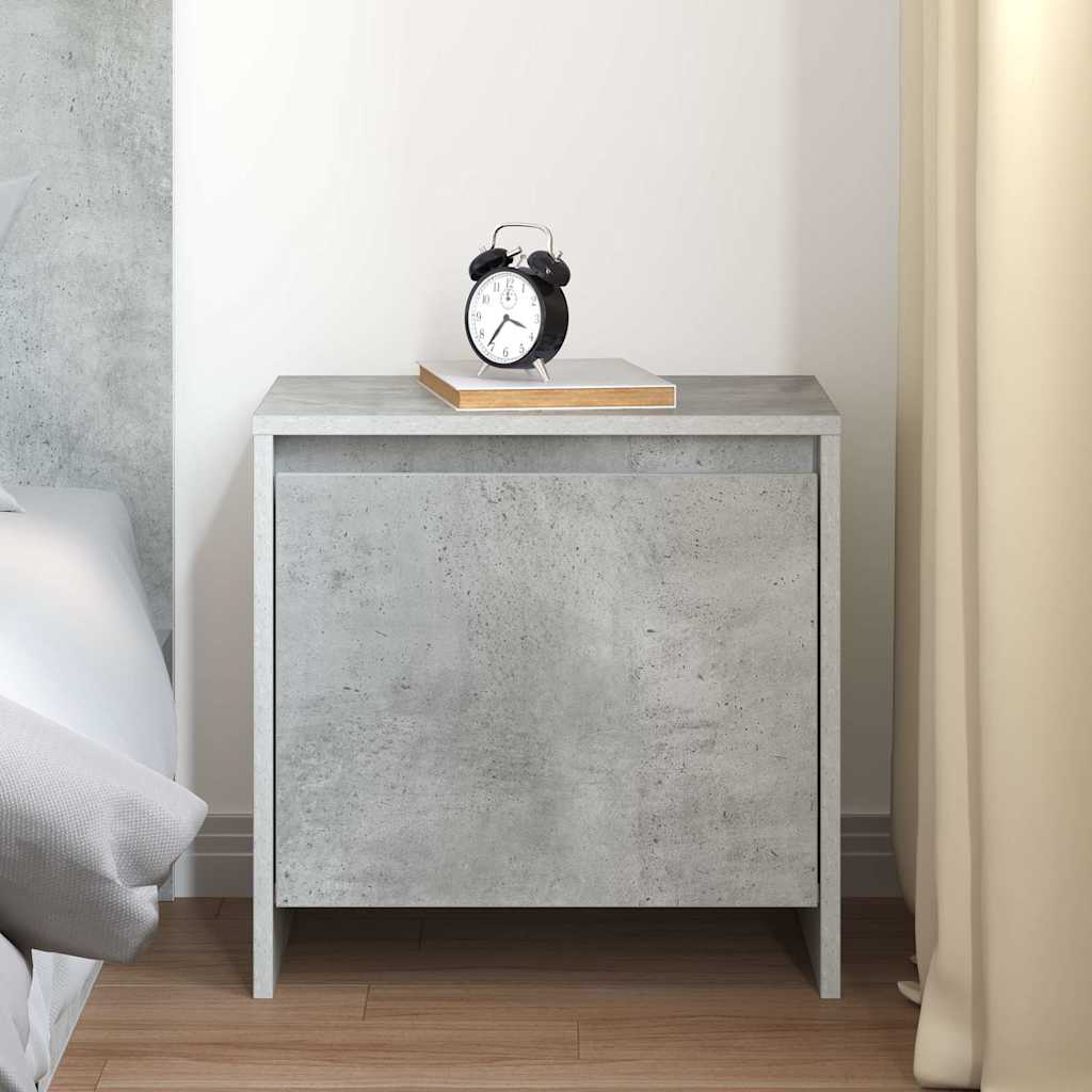 Bedside Cabinet Concrete Grey 45x34x44,5 cm Engineered Wood