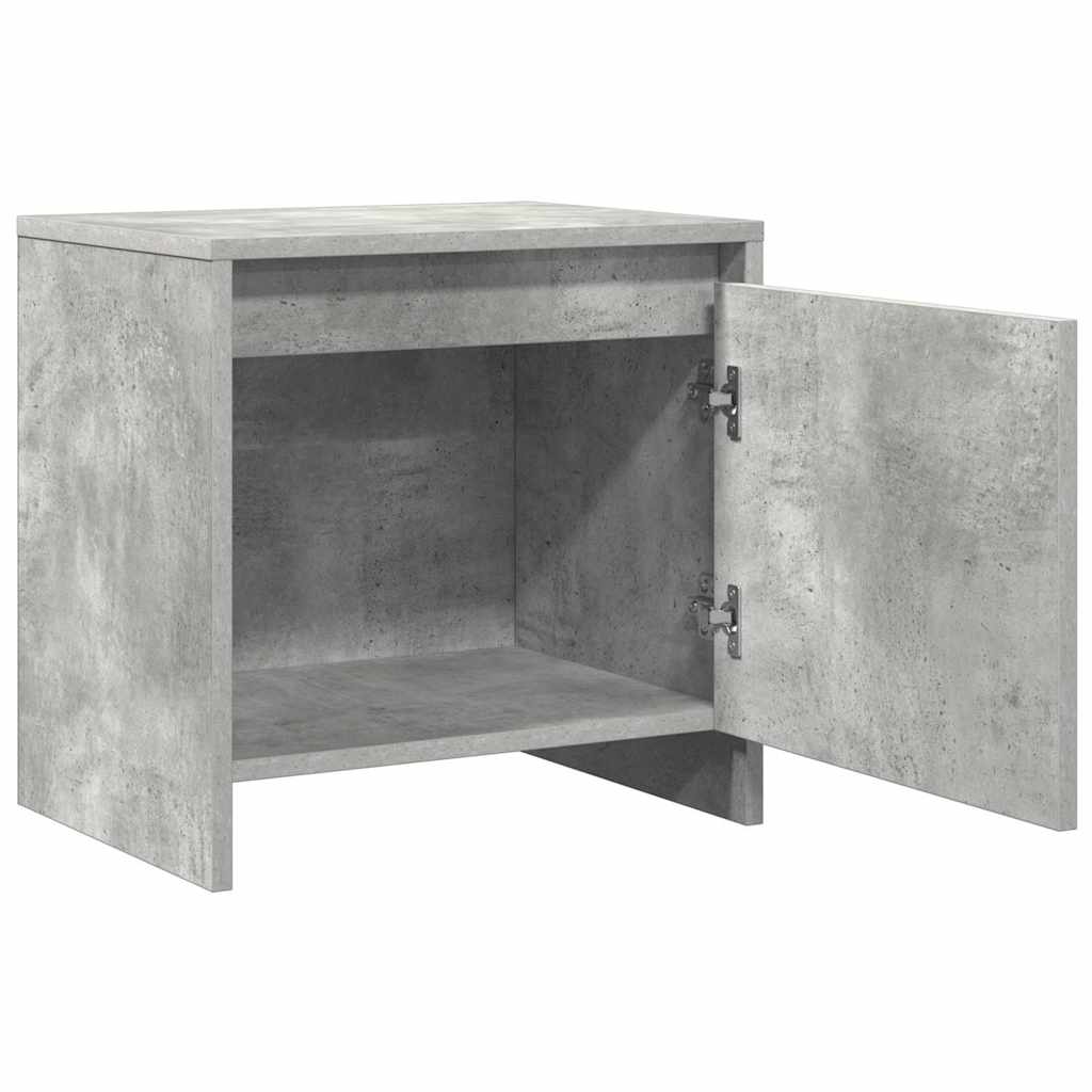 Bedside Cabinet Concrete Grey 45x34x44,5 cm Engineered Wood