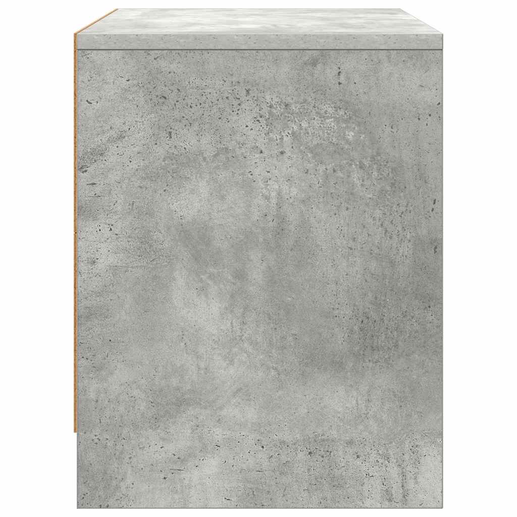 Bedside Cabinet Concrete Grey 45x34x44,5 cm Engineered Wood