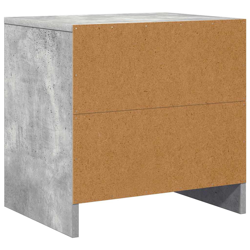 Bedside Cabinet Concrete Grey 45x34x44,5 cm Engineered Wood