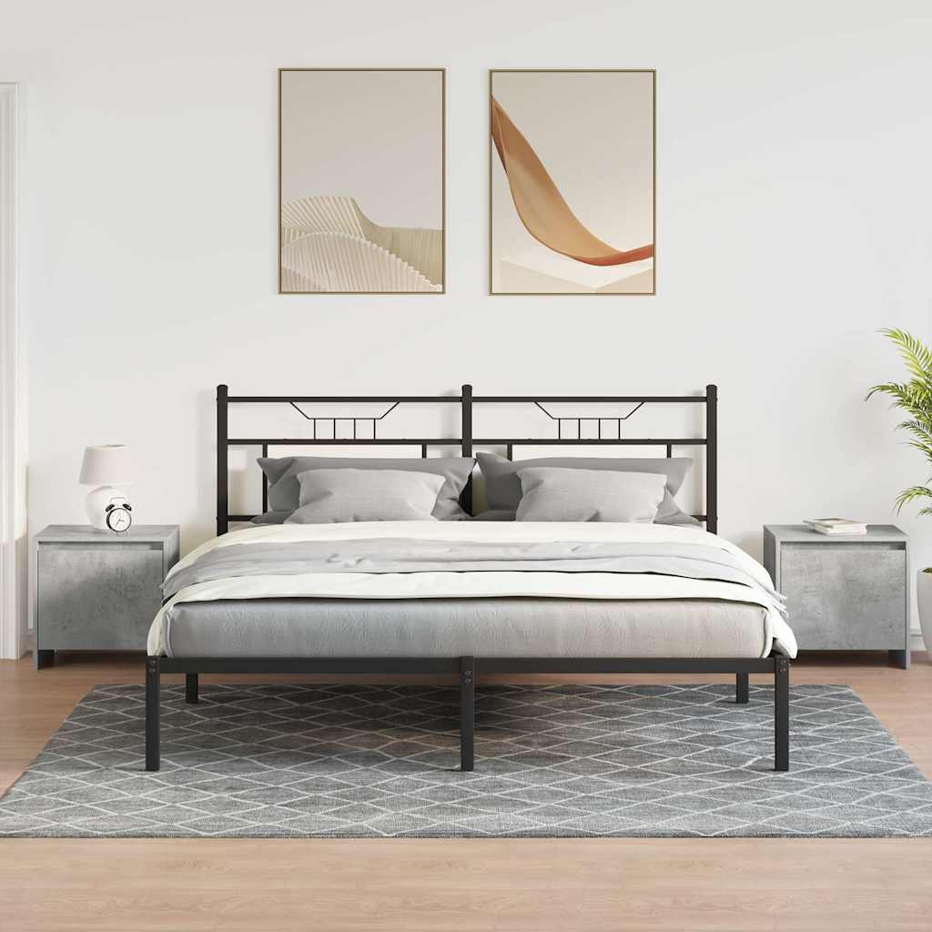 Bedside Cabinets 2 pcs Concrete Grey 45x34x44.5 cm