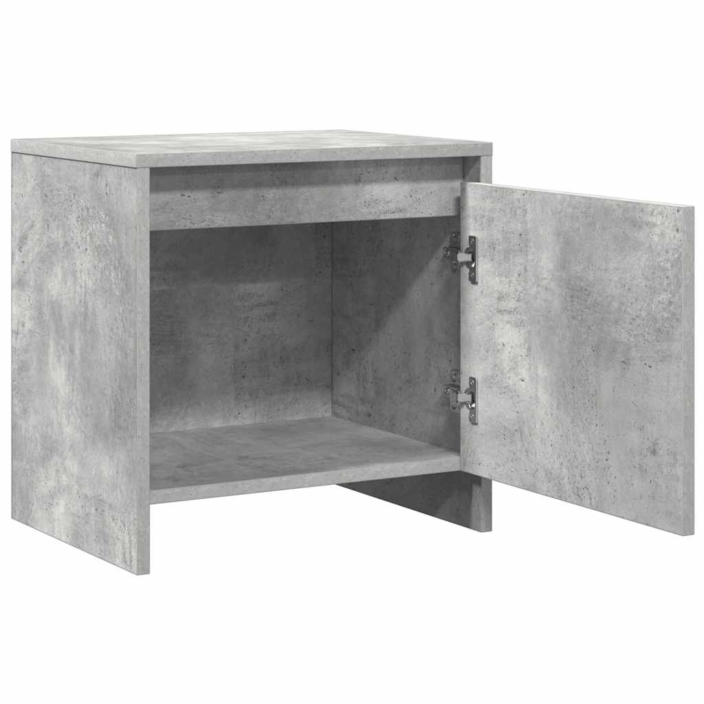 Bedside Cabinets 2 pcs Concrete Grey 45x34x44.5 cm Engineered Wood