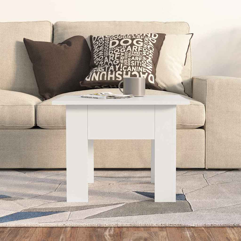 810235 vidaXL Coffee Table White 55x55x42 cm Engineered Wood
