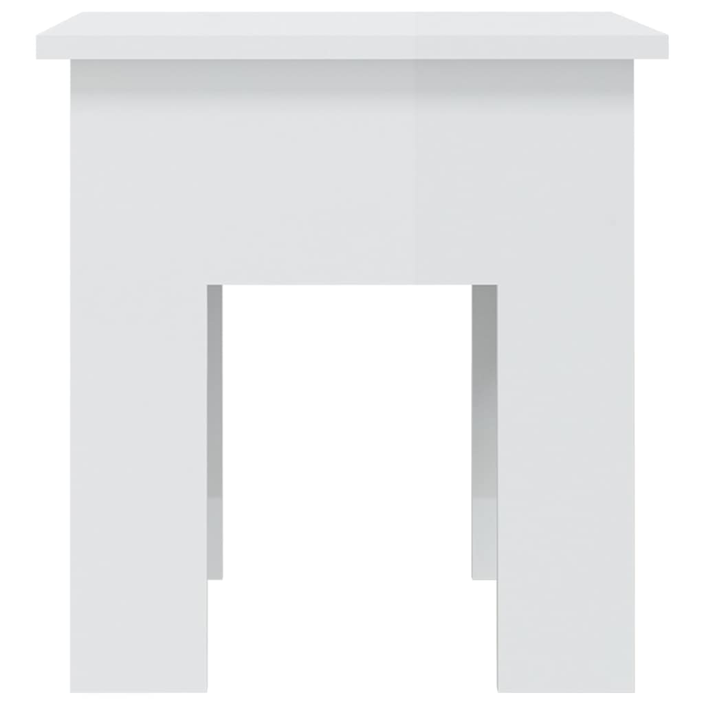 Coffee Table High Gloss White 40x40x42 cm Engineered Wood