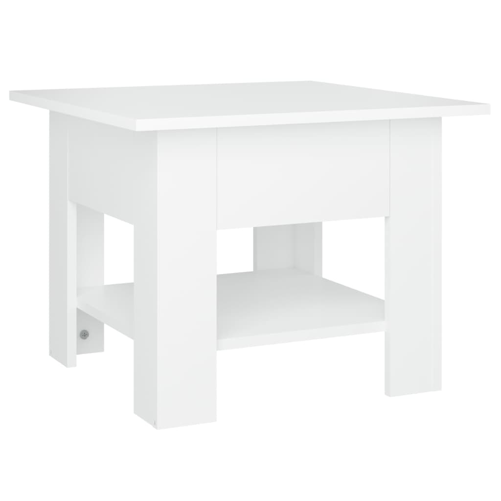 810262 vidaXL Coffee Table White 55x55x42 cm Engineered Wood