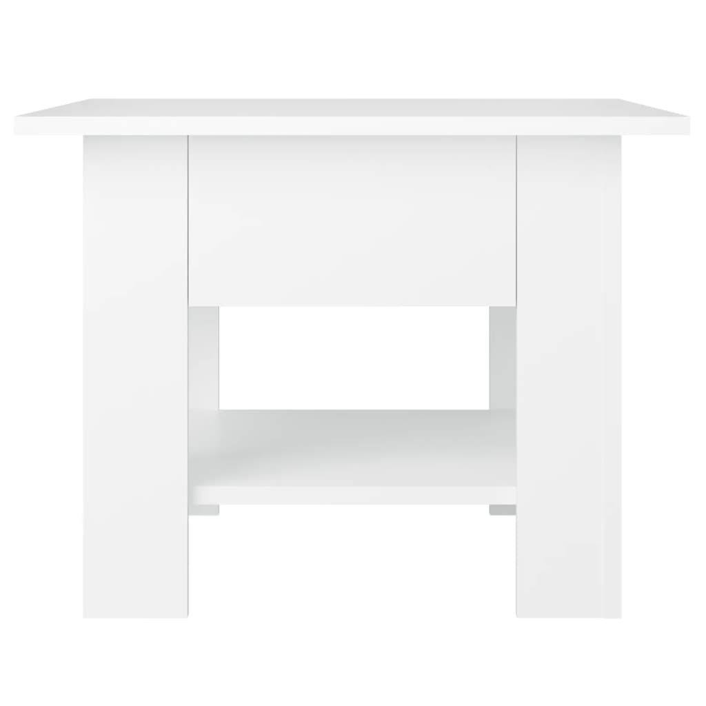 810262 vidaXL Coffee Table White 55x55x42 cm Engineered Wood