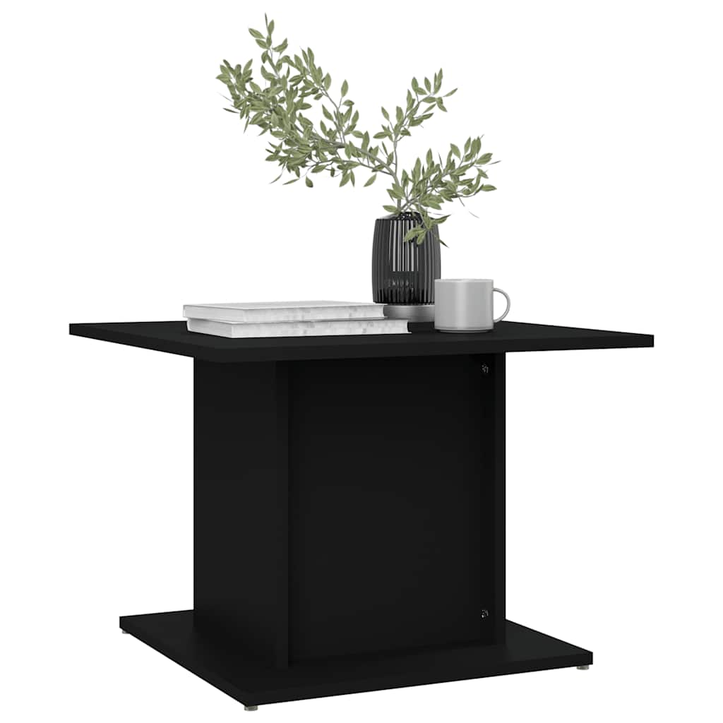 Coffee Table Black 55,5x55,5x40 cm Engineered Wood
