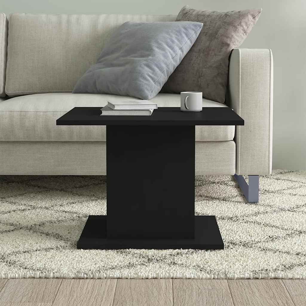 Coffee Table Black 55,5x55,5x40 cm Engineered Wood
