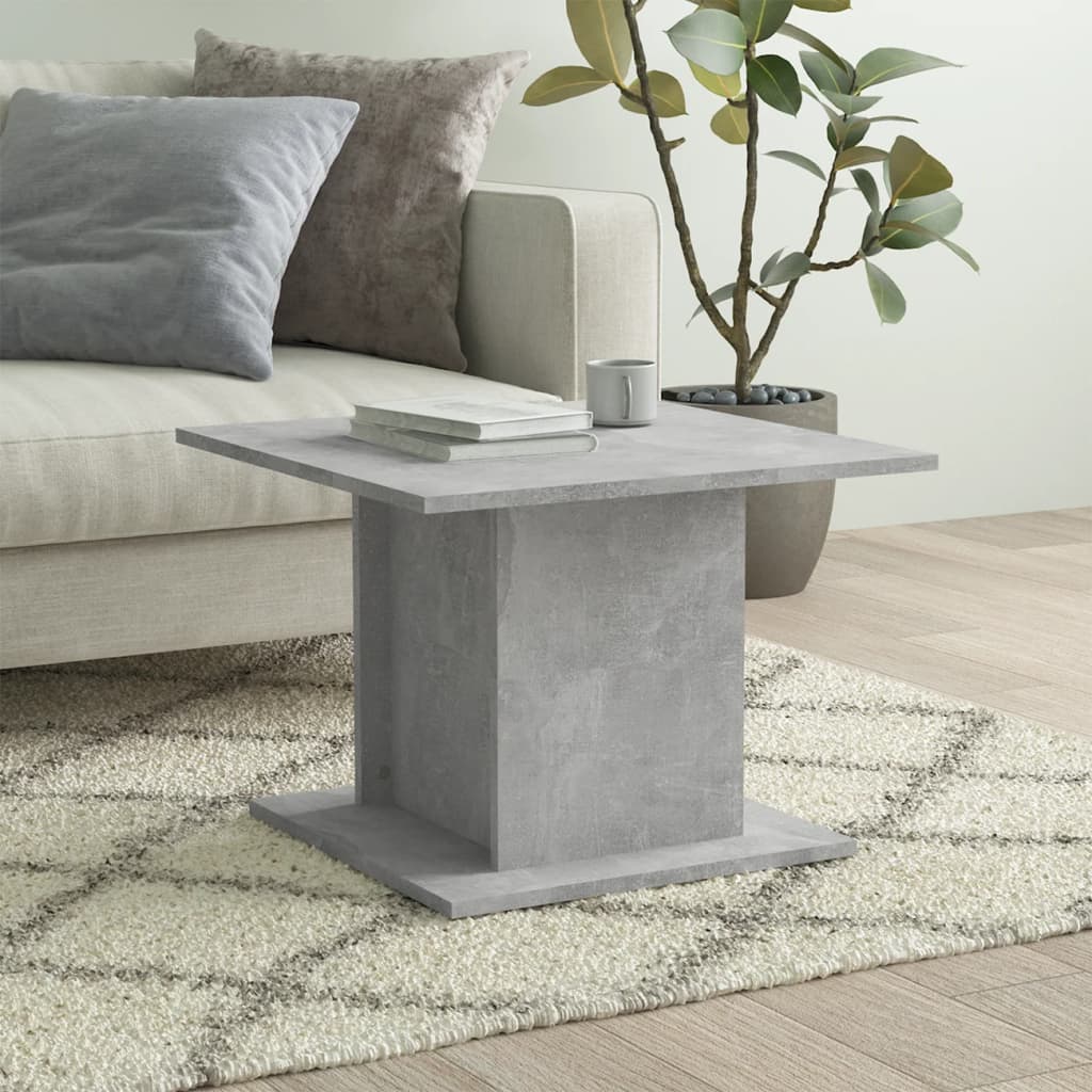 Coffee Table Concrete Grey 55,5x55,5x40 cm Engineered Wood