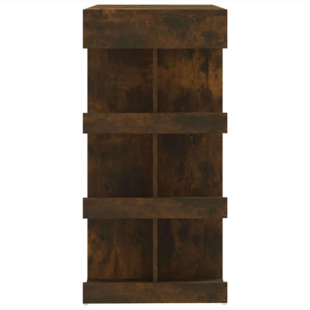 Bar Table with Storage Rack Smoked Oak 100x50x101.5cm