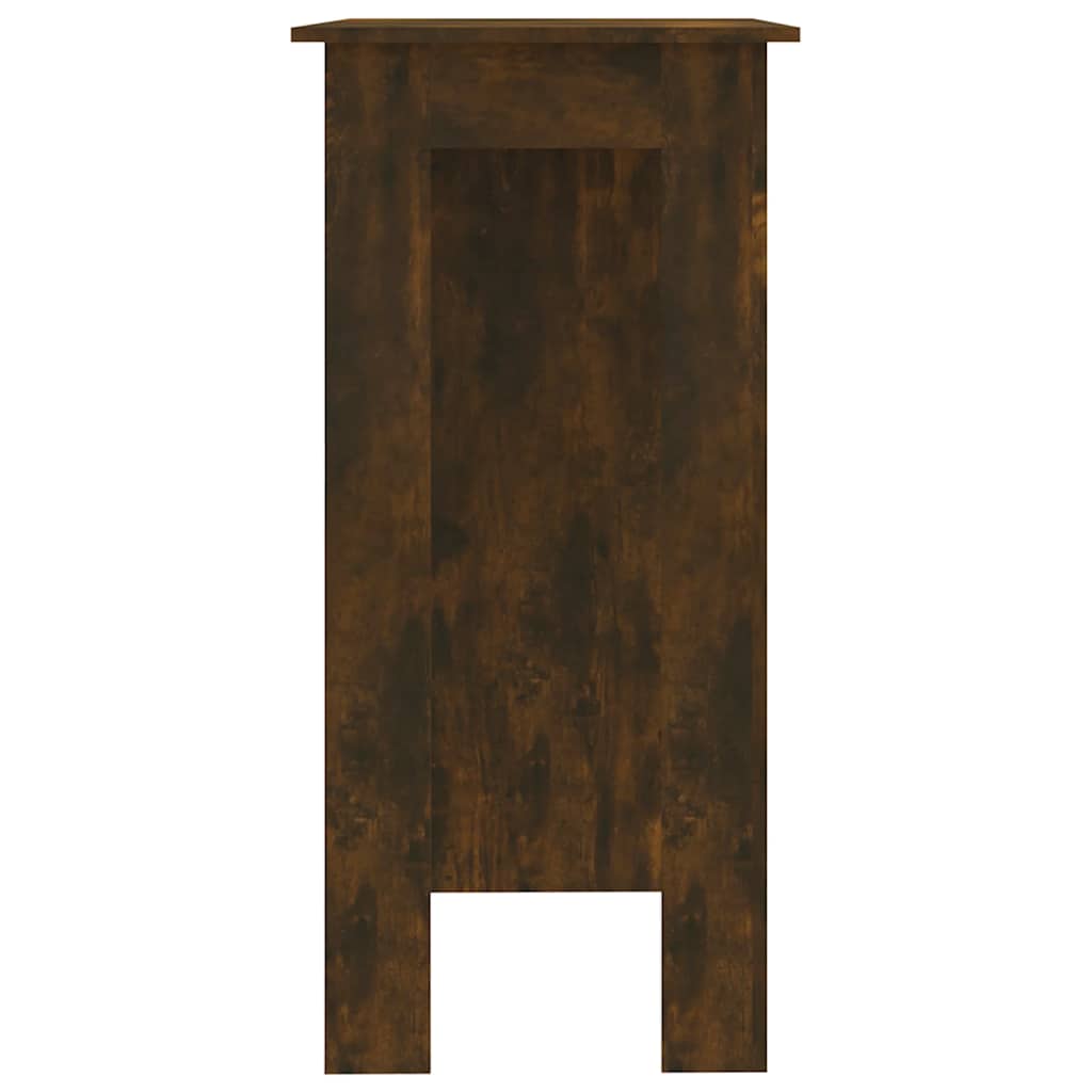 Bar Table with Shelf Smoked Oak 102x50x103.5 cm Engineered Wood