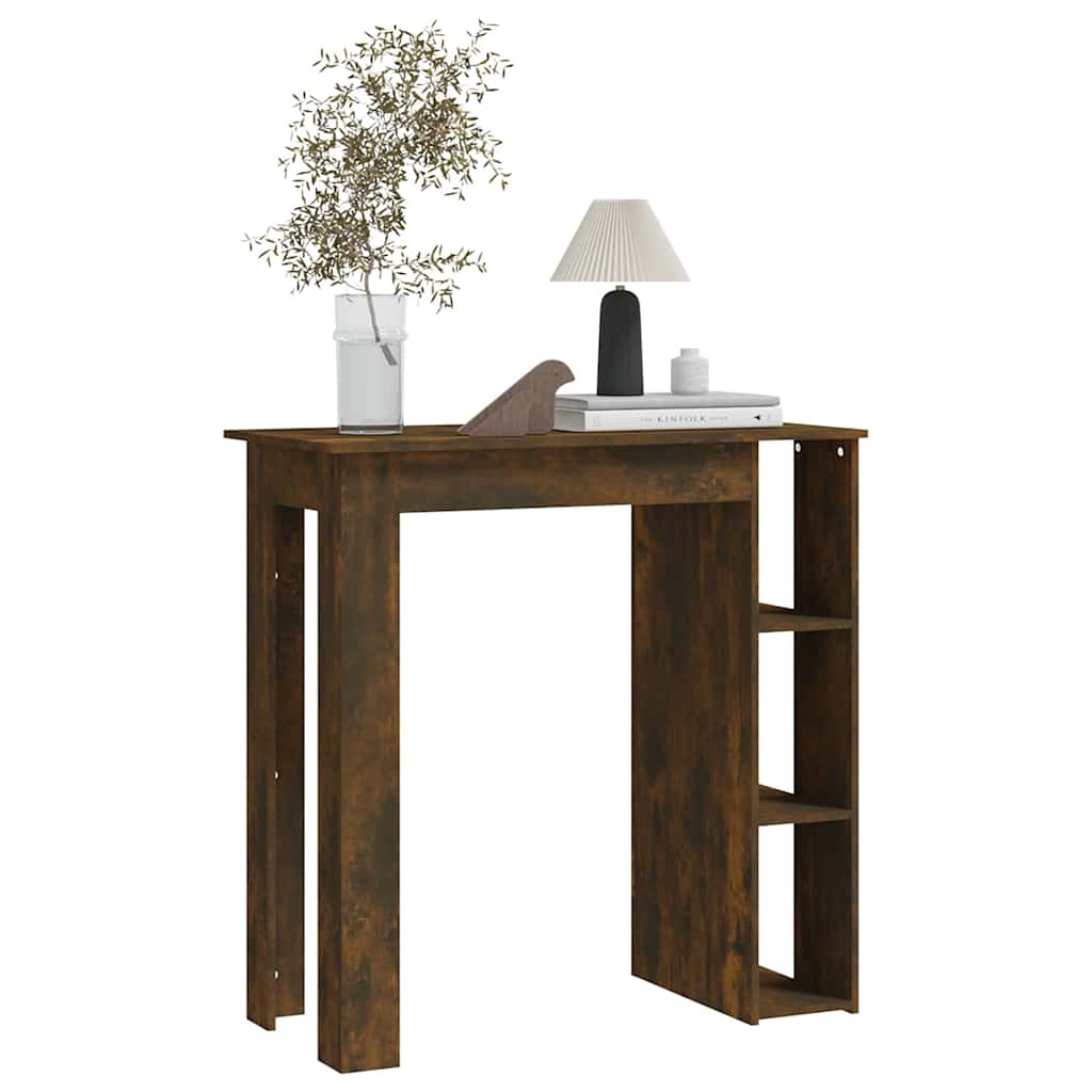 Bar Table with Shelf Smoked Oak 102x50x103,5 cm Engineered Wood