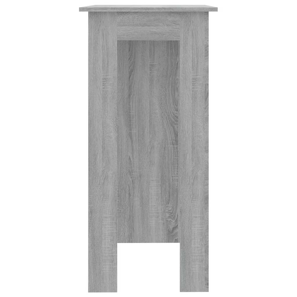 Bar Table with Shelf Grey Sonoma 102x50x103.5 cm Engineered Wood