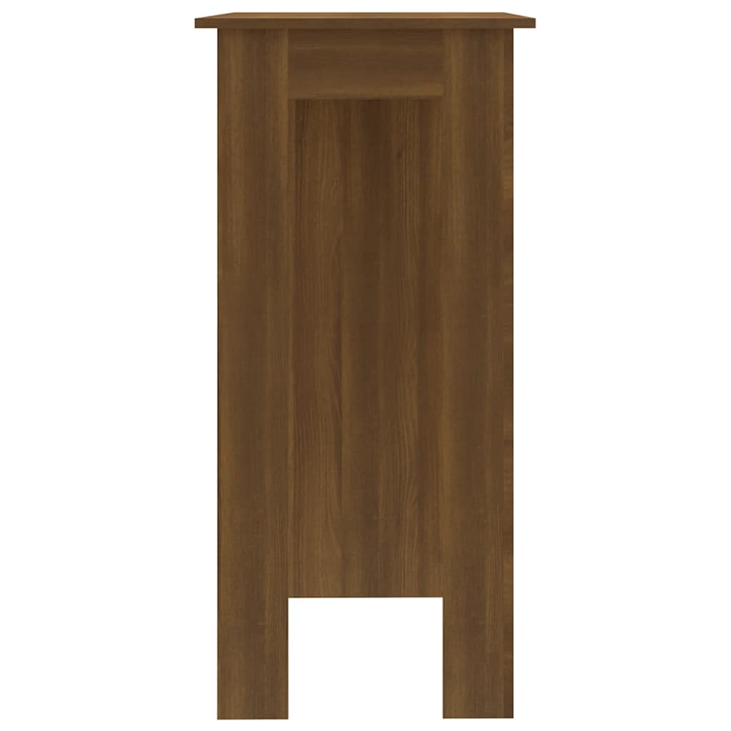 Bar Table with Shelf Brown Oak 102x50x103,5 cm Engineered Wood