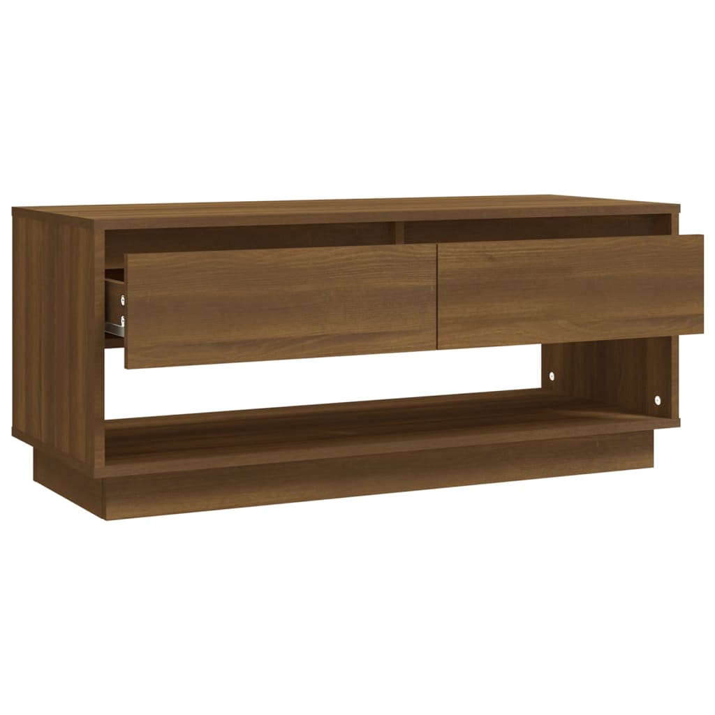 vidaXL TV Cabinet Brown Oak 102x41x44 cm Engineered Wood