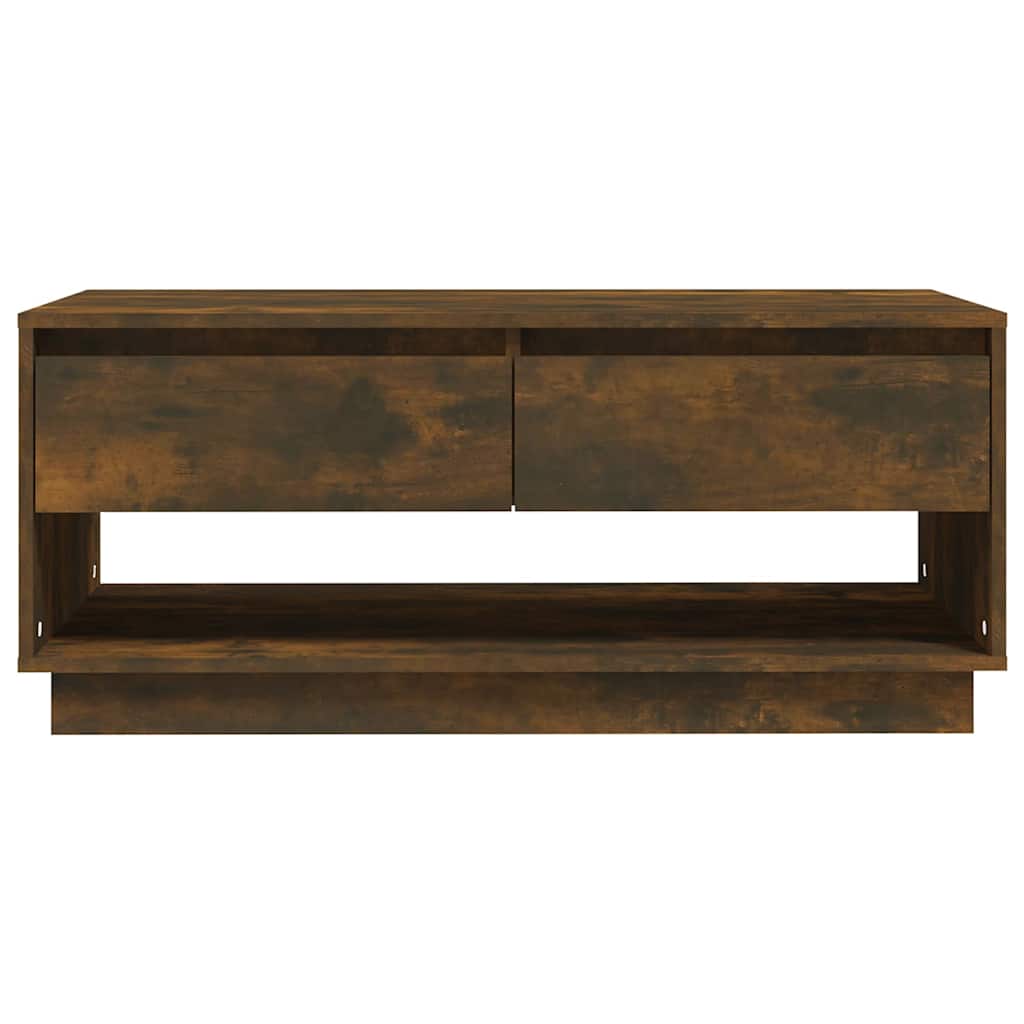 Coffee Table Smoked Oak 102,5x55x44 cm Engineered Wood