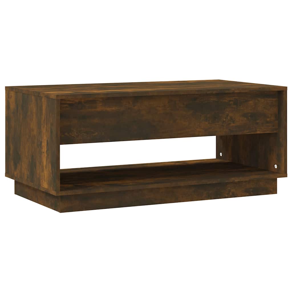 Coffee Table Smoked Oak 102,5x55x44 cm Engineered Wood