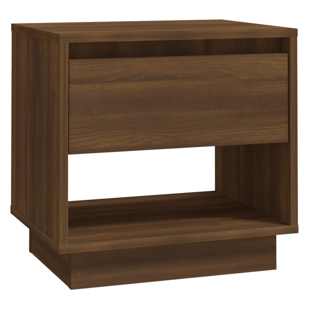 vidaXL Bedside Cabinet Brown Oak 45x34x44 cm Engineered Wood