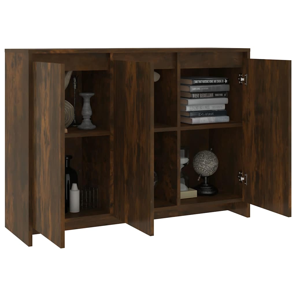 Sideboard Smoked Oak 102x33x75 cm Engineered Wood