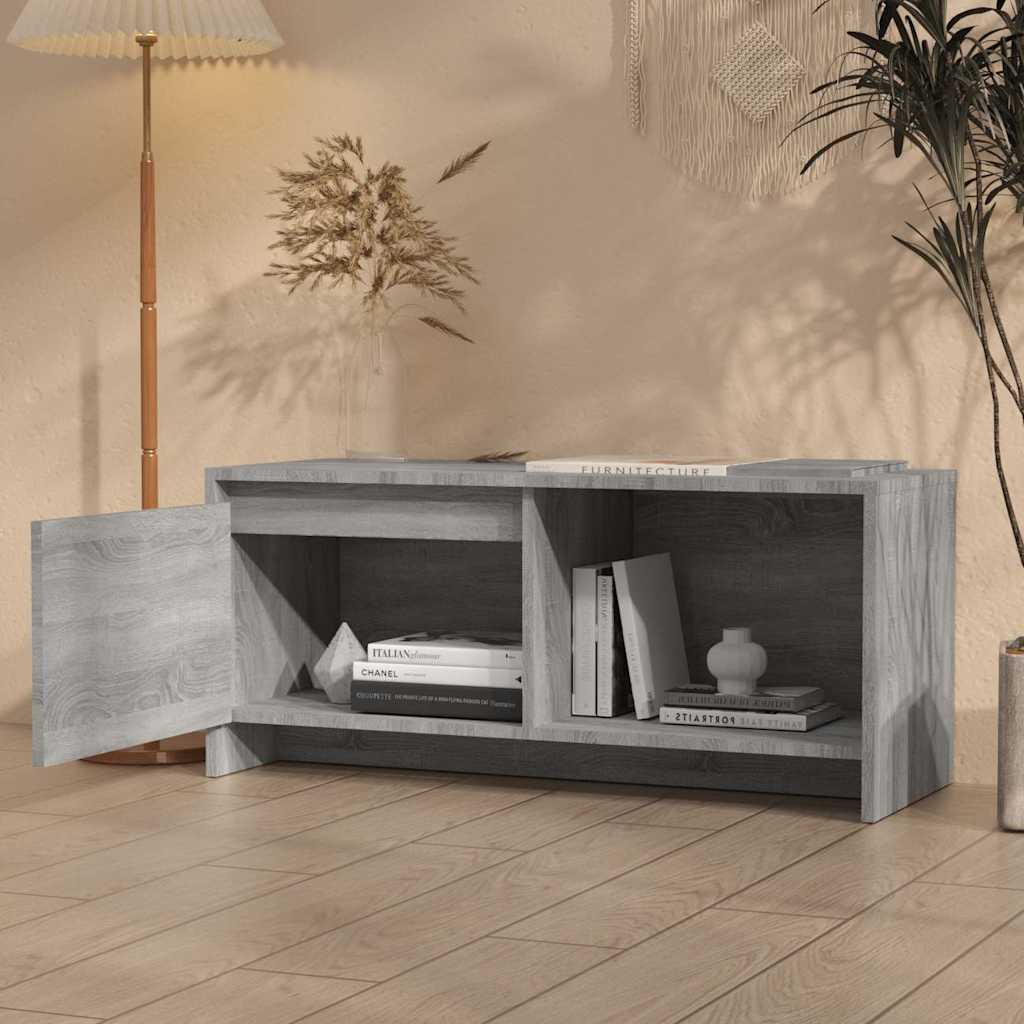 813018 vidaXL TV Cabinet Grey Sonoma 90x35x40 cm Engineered Wood
