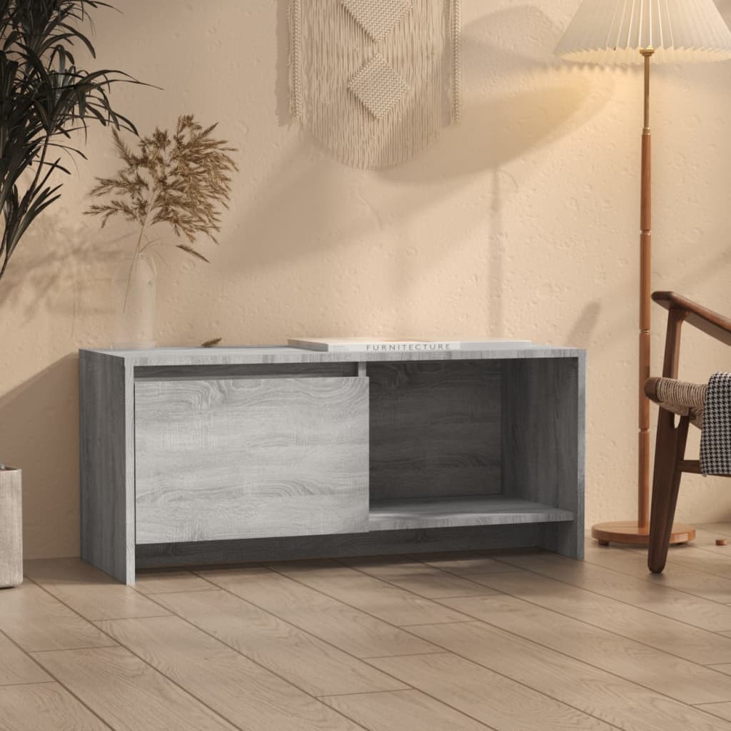 813018 vidaXL TV Cabinet Grey Sonoma 90x35x40 cm Engineered Wood