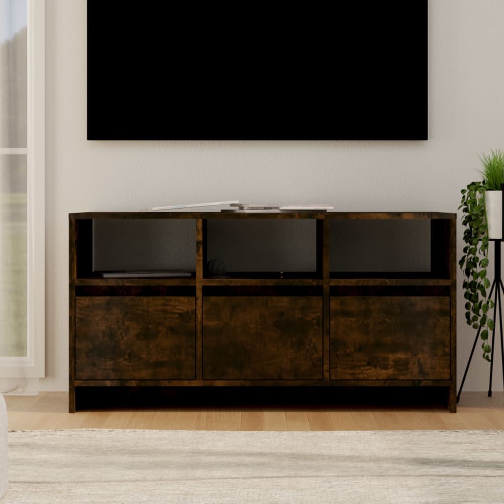 TV Cabinet Smoked Oak 102x37,5x52,5 cm Engineered Wood