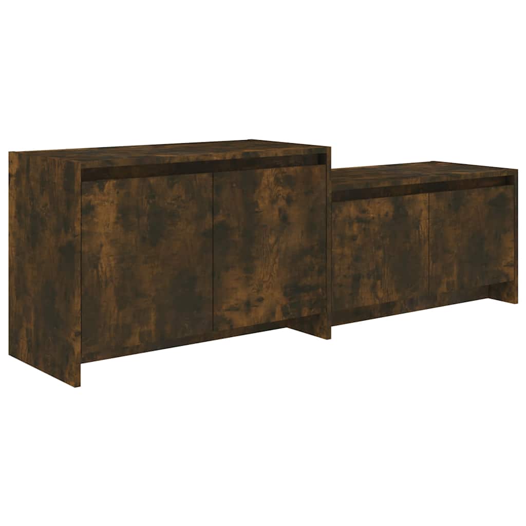 TV Cabinet Smoked Oak 146,5x35x50 cm Engineered Wood