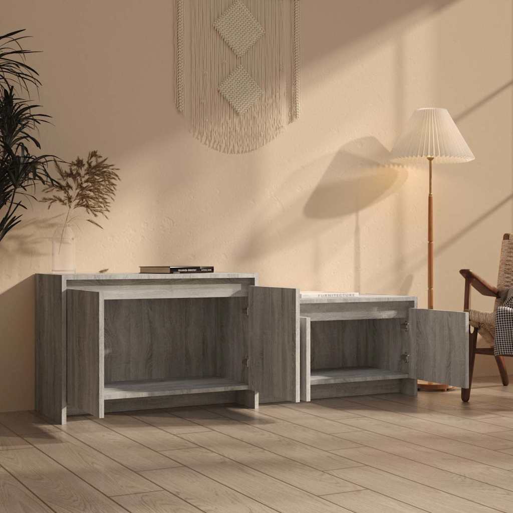 TV Cabinet Grey Sonoma 146,5x35x50 cm Engineered Wood