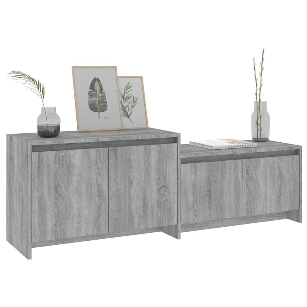 TV Cabinet Grey Sonoma 146,5x35x50 cm Engineered Wood